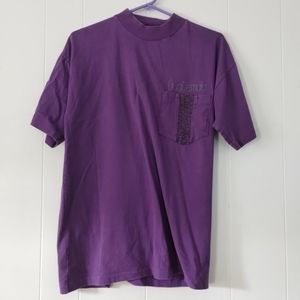 Faded Vintage Guatemala Tshirt One Pocket tee purple 90s surf beach